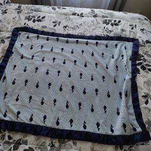 Blue whale baby blanket